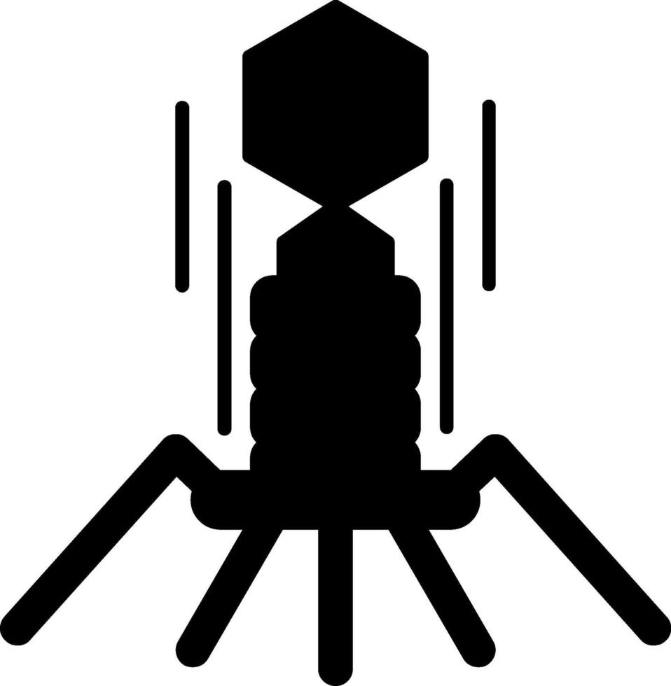 Bacteriophage Glyph Icon vector