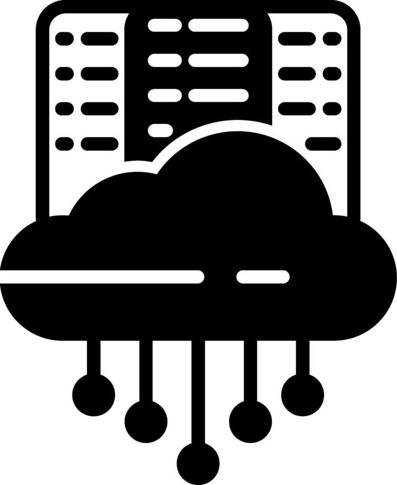 Web Hosting Glyph Icon vector