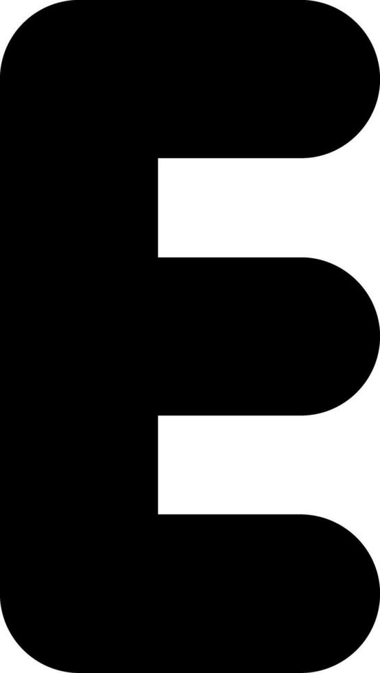 Capital E Icon vector