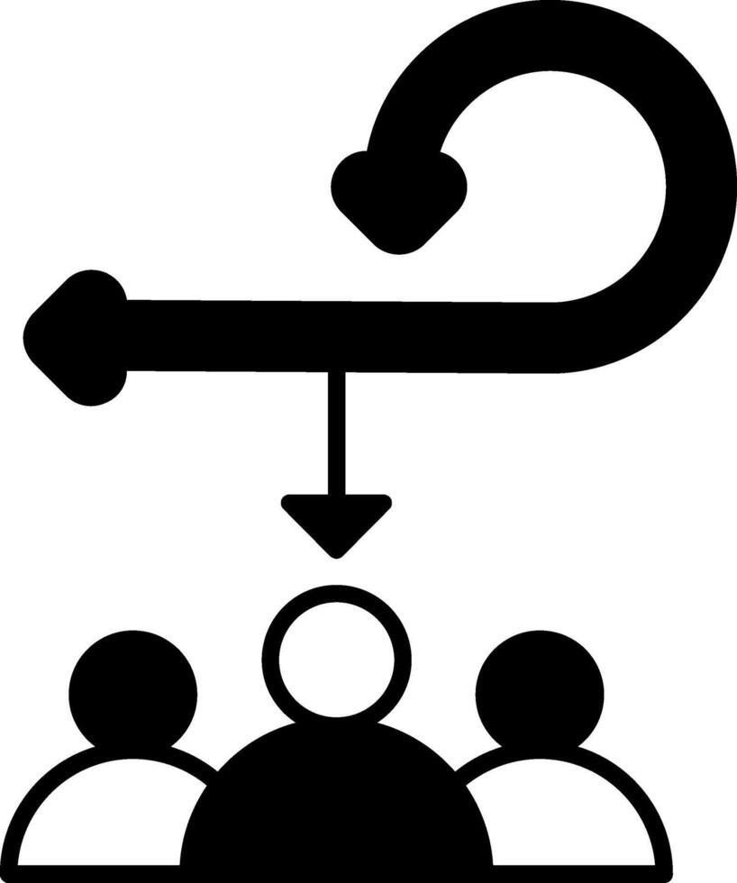 Agile Team Glyph Icon vector