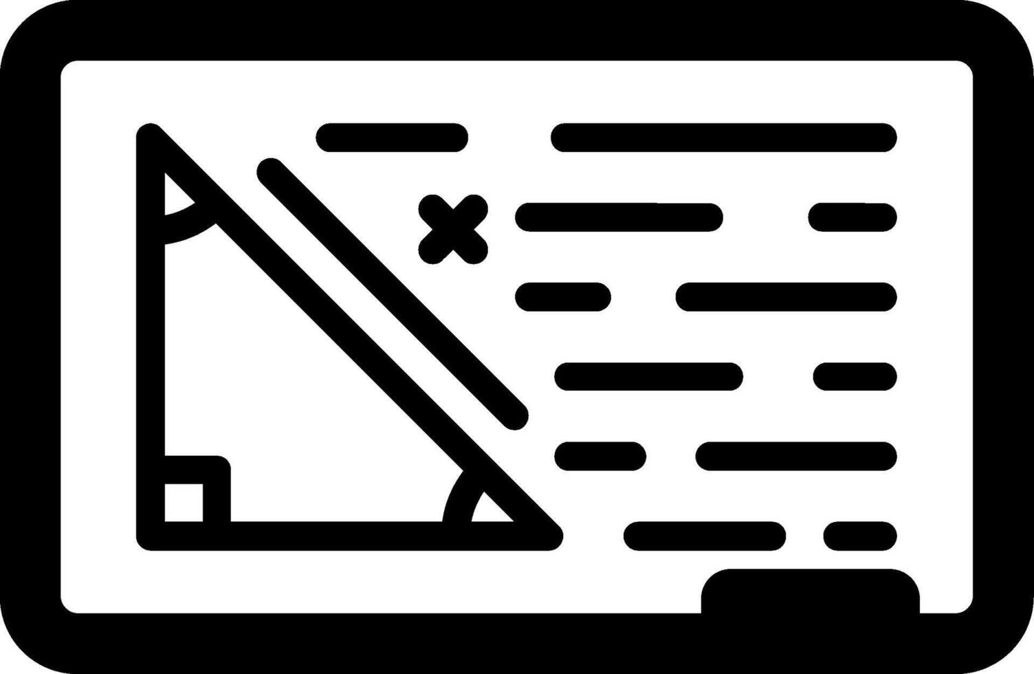 Chalkboard Glyph Icon vector