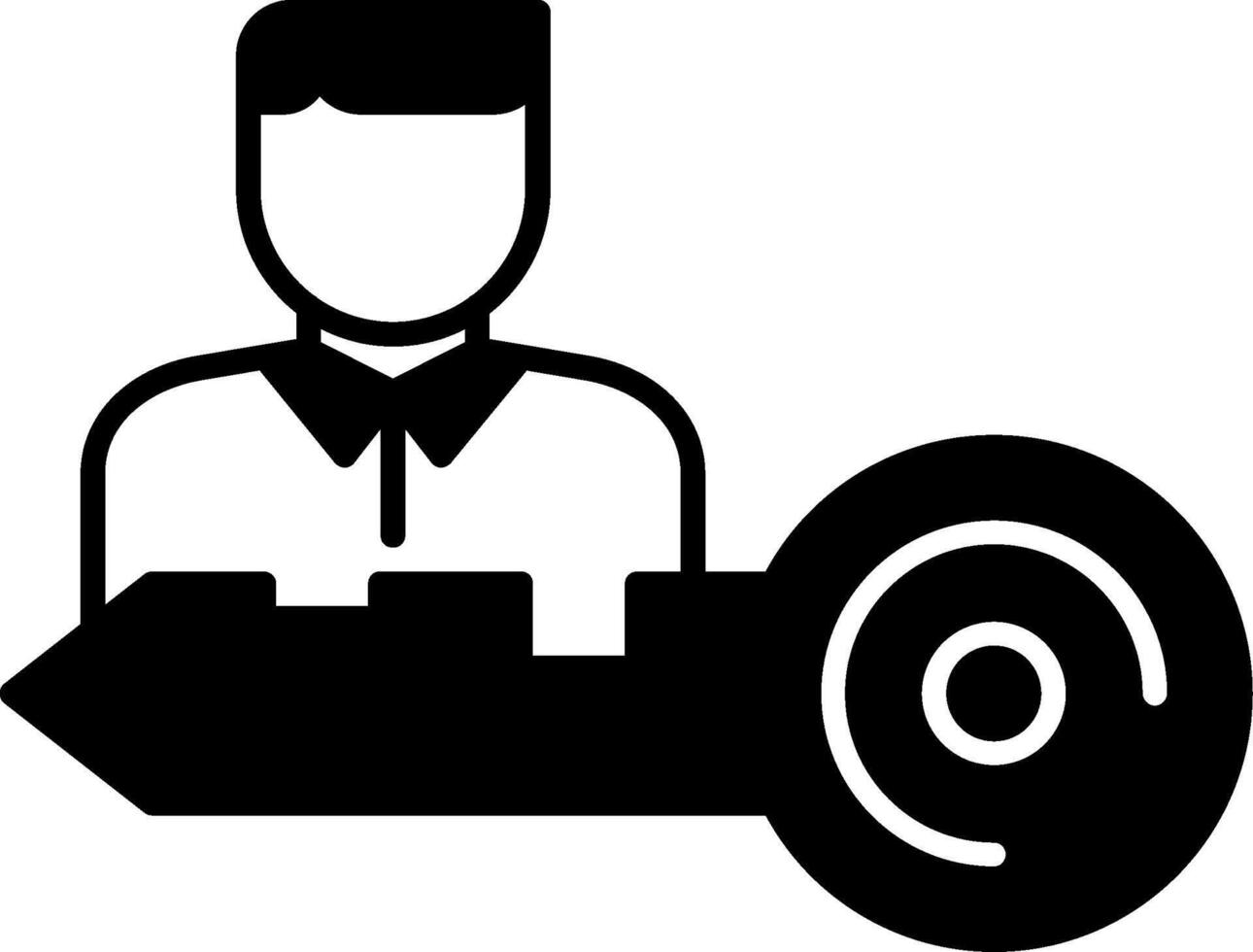 Agile Coach Glyph Icon vector