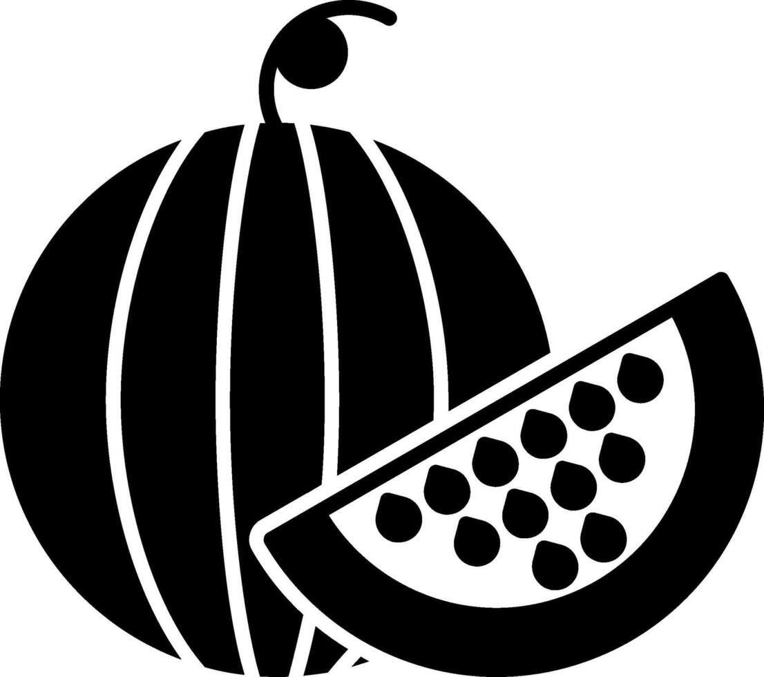 Watermelon Glyph Icon vector