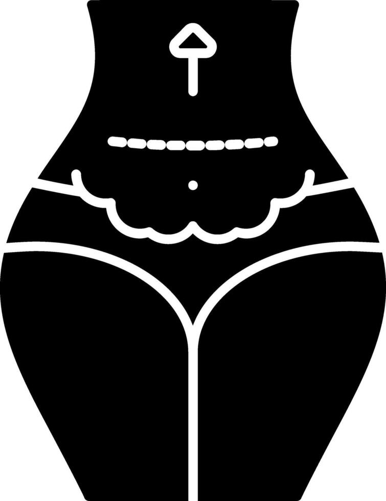Abdominoplasty Glyph Icon vector