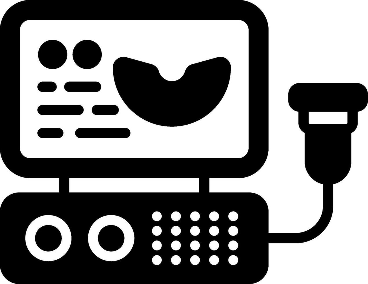 Echocardiography Glyph Icon vector