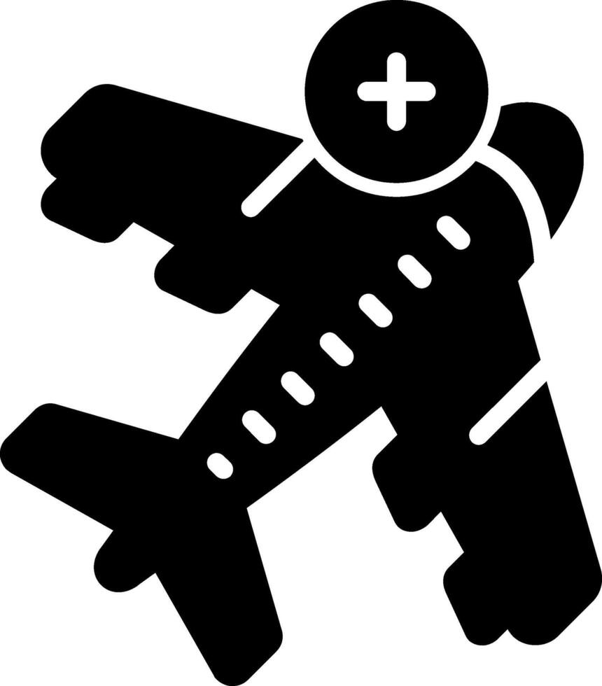 Flight Cancelled Glyph Icon vector