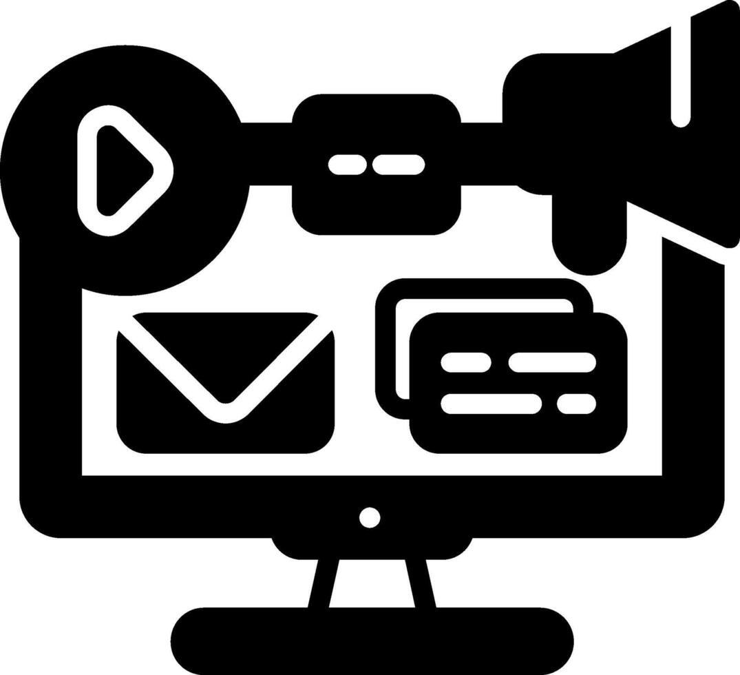 Marketing Glyph Icon vector