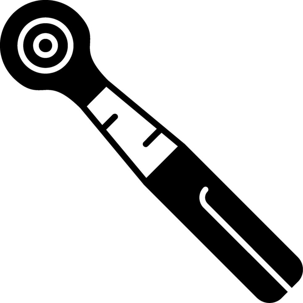 Socket Wrench Glyph Icon vector