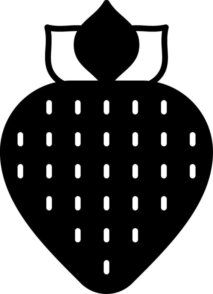 Strawberry Glyph Icon vector