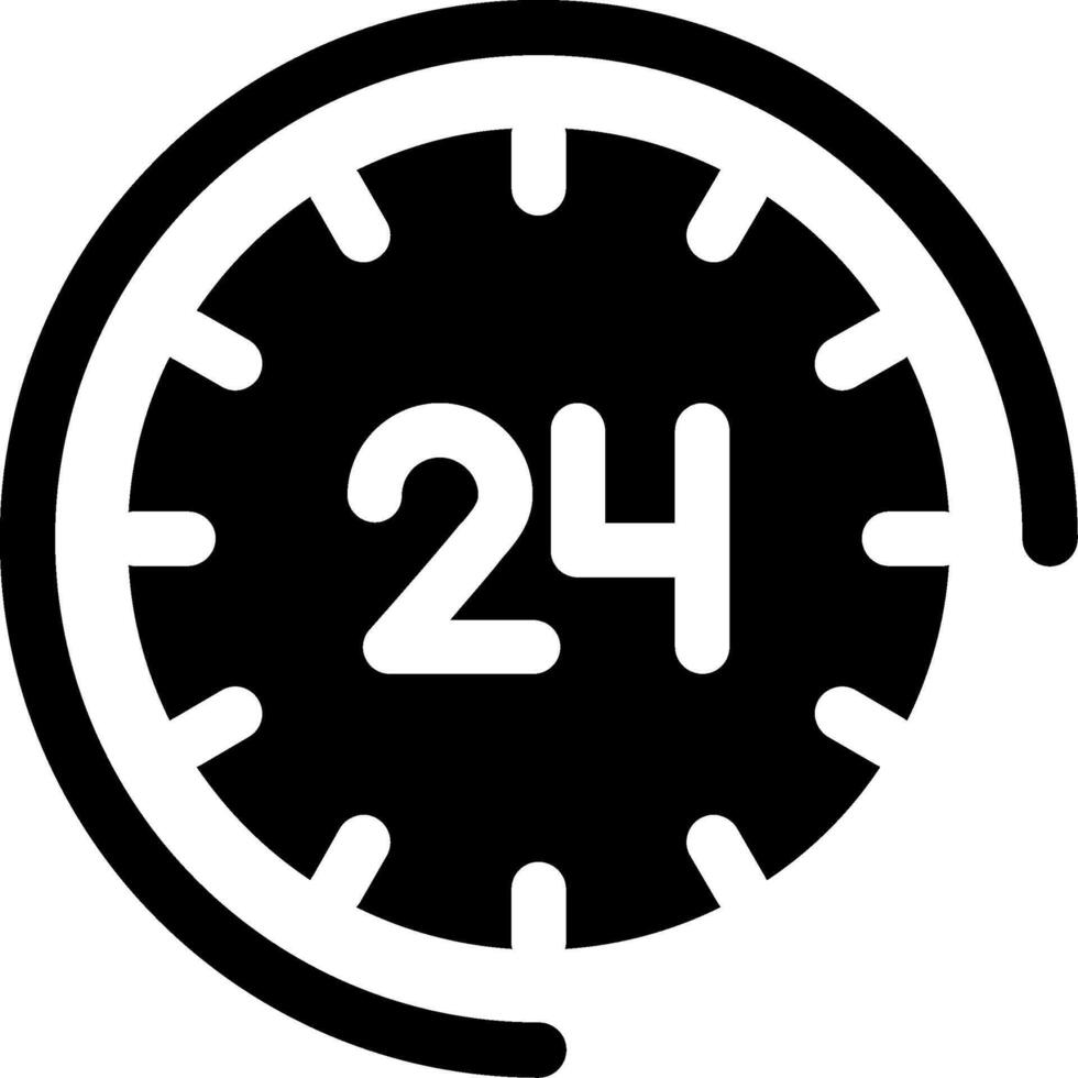 Clock Glyph Icon vector
