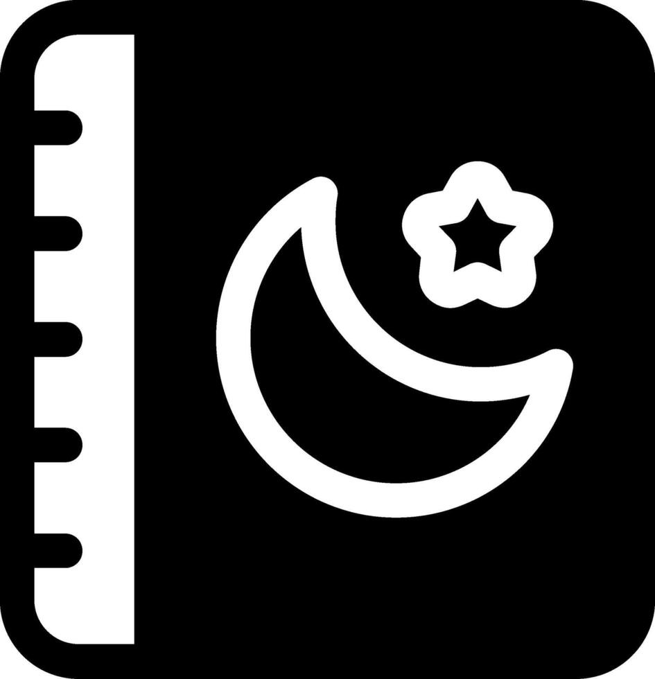 Quran Glyph Icon vector