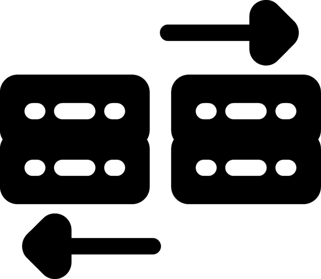 Data Transfer Glyph Icon vector