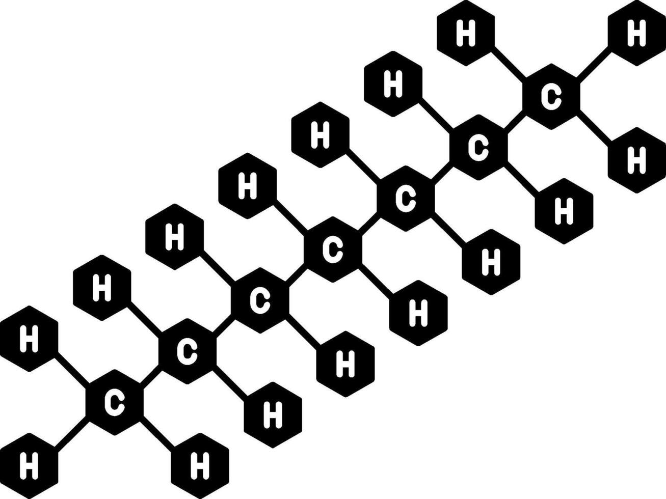 Heptane Glyph Icon vector