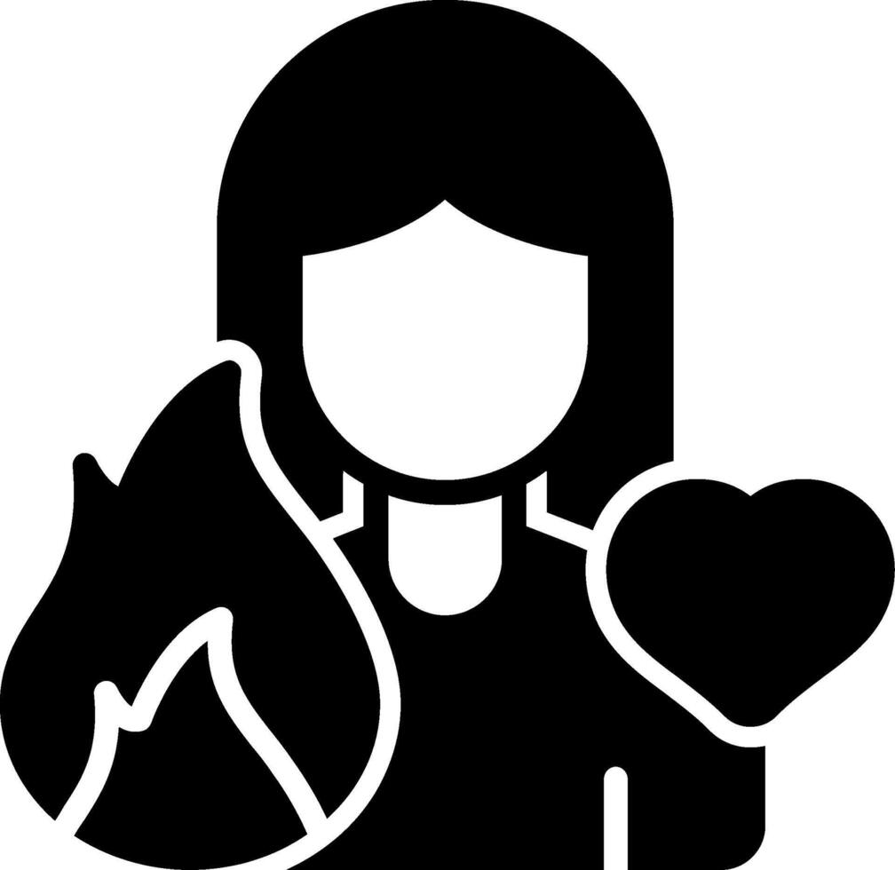 Passionate Glyph Icon vector