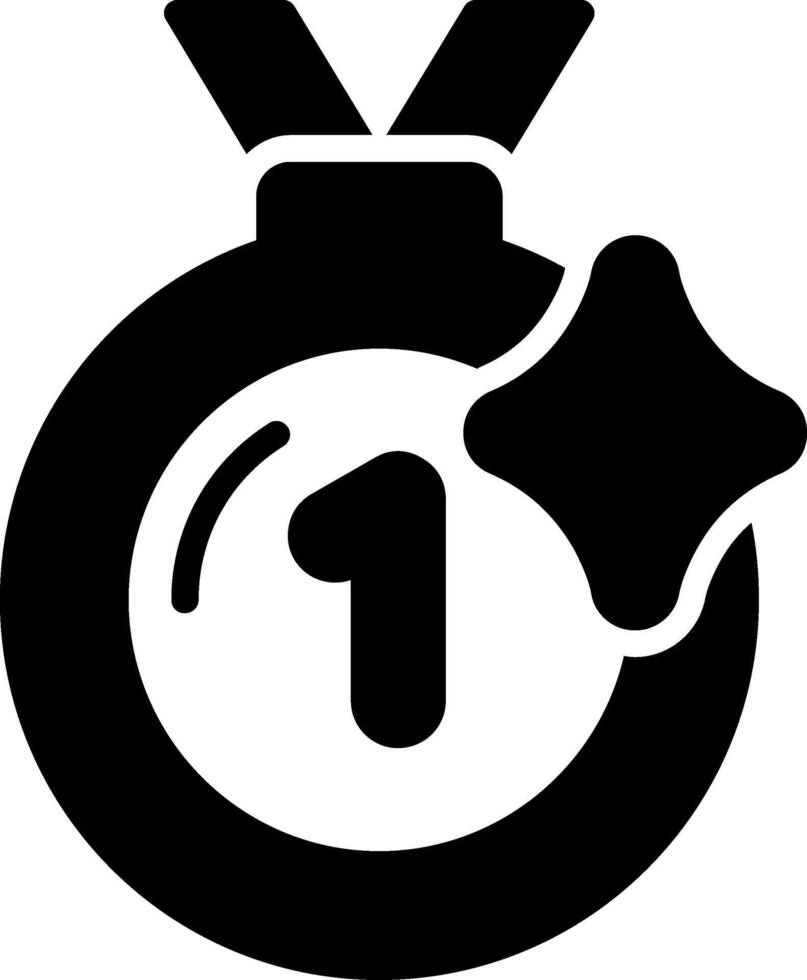 Medal Glyph Icon vector