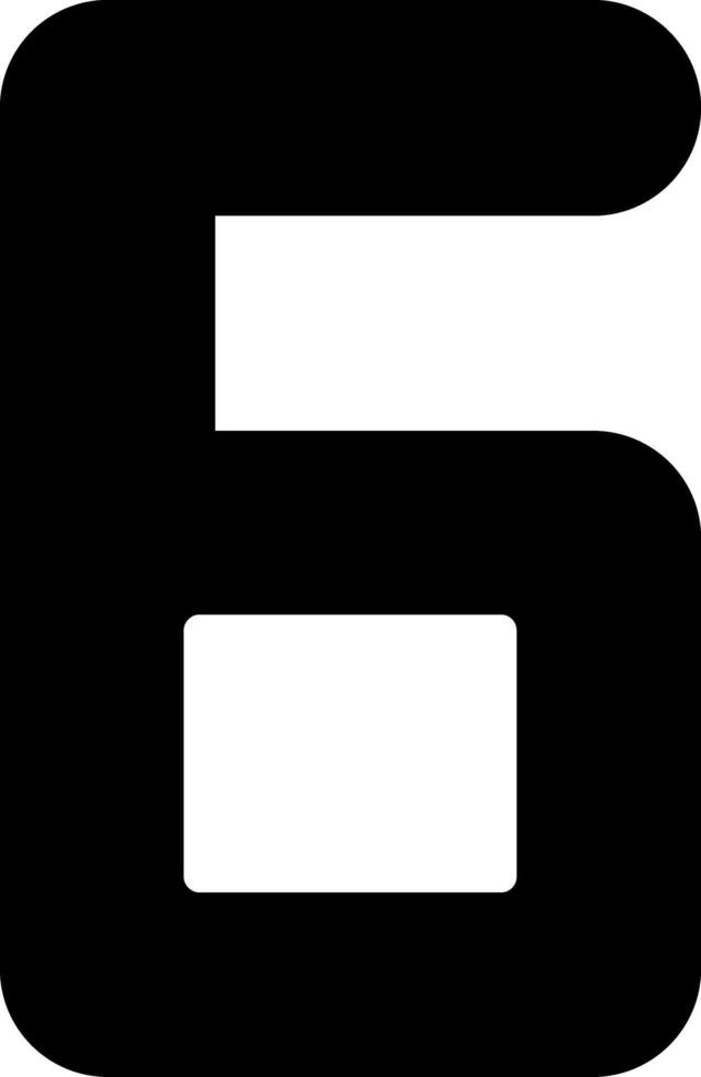 Six Glyph Icon vector