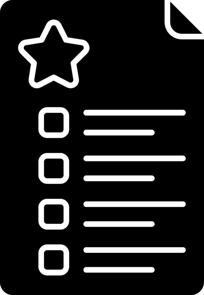 Survey Form Glyph Icon vector