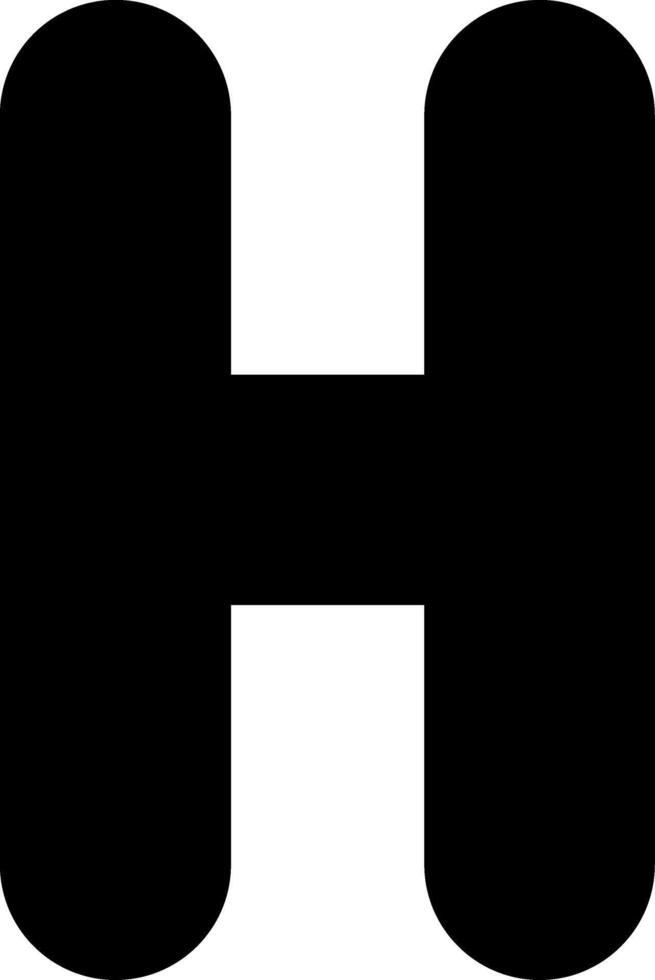 Capital H Icon vector