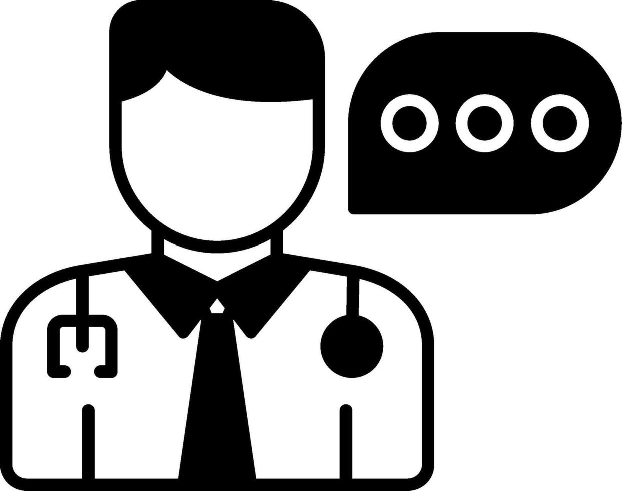 Doctor Visit Glyph Icon vector