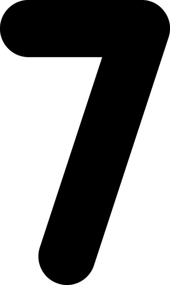 Seven Glyph Icon vector