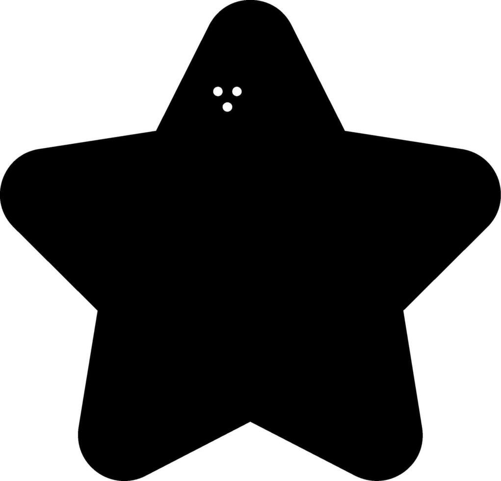 Star Glyph Icon vector