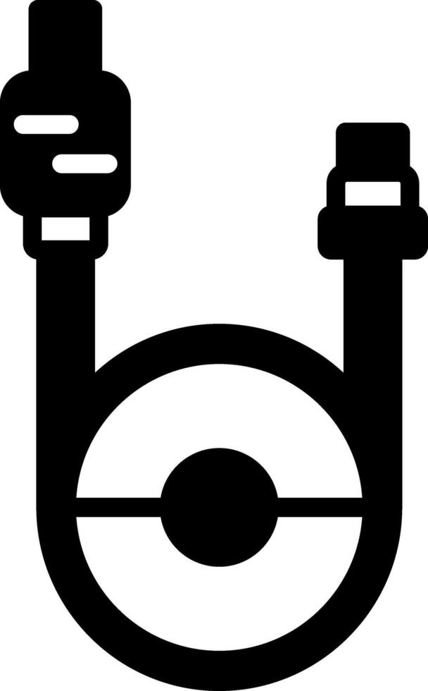 Usb Cable Glyph Icon vector