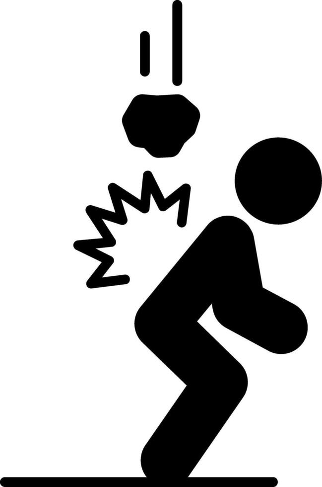 Back Injury Glyph Icon vector