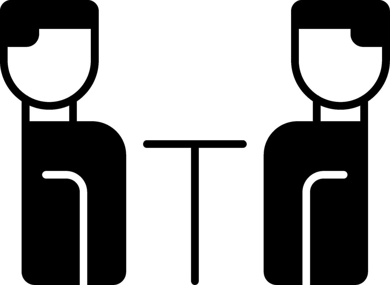 Daily Standup Glyph Icon vector