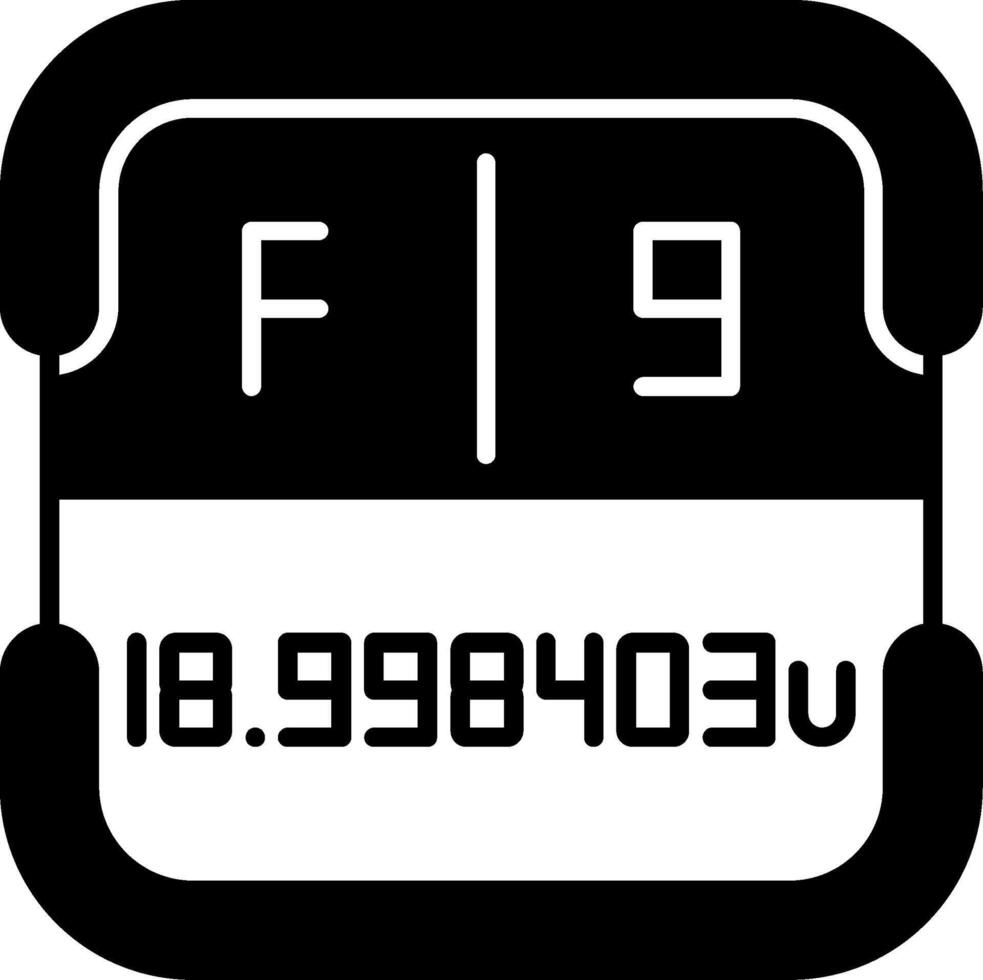 Fluorine Periodic Table Element vector