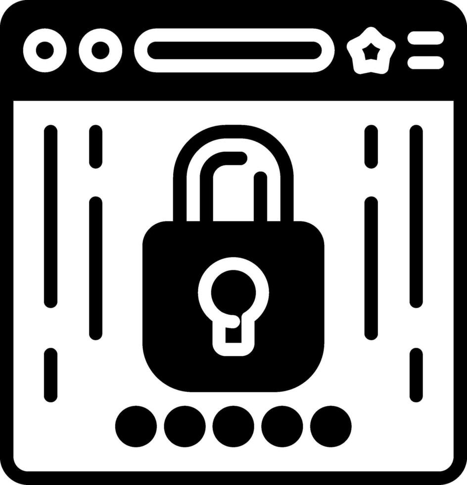 Privacy Policy Glyph Icon vector
