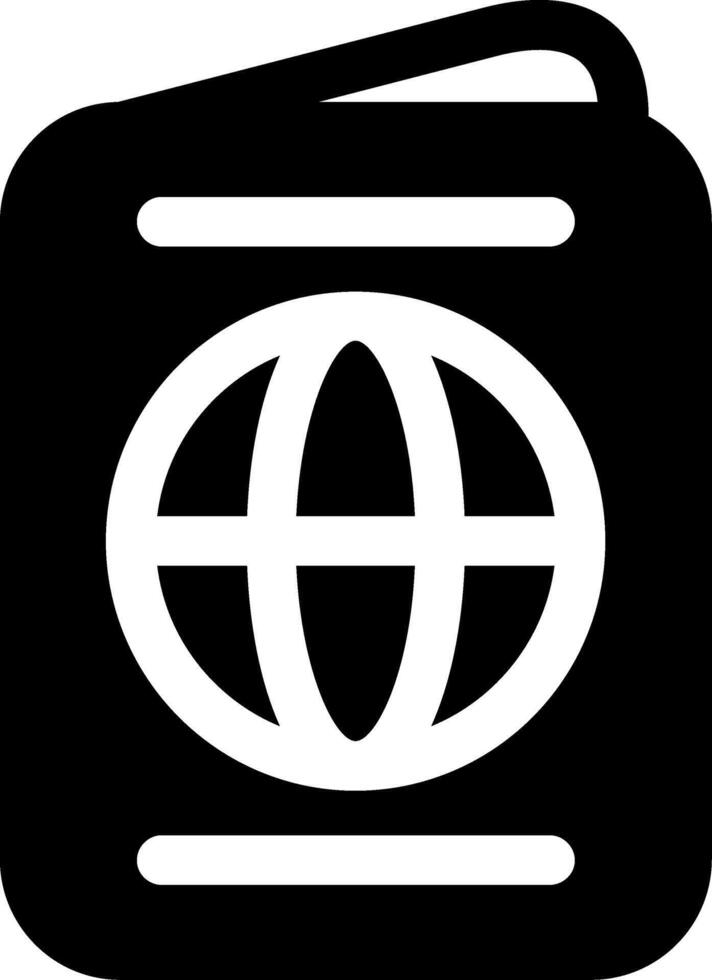 Visa Glyph Icon vector