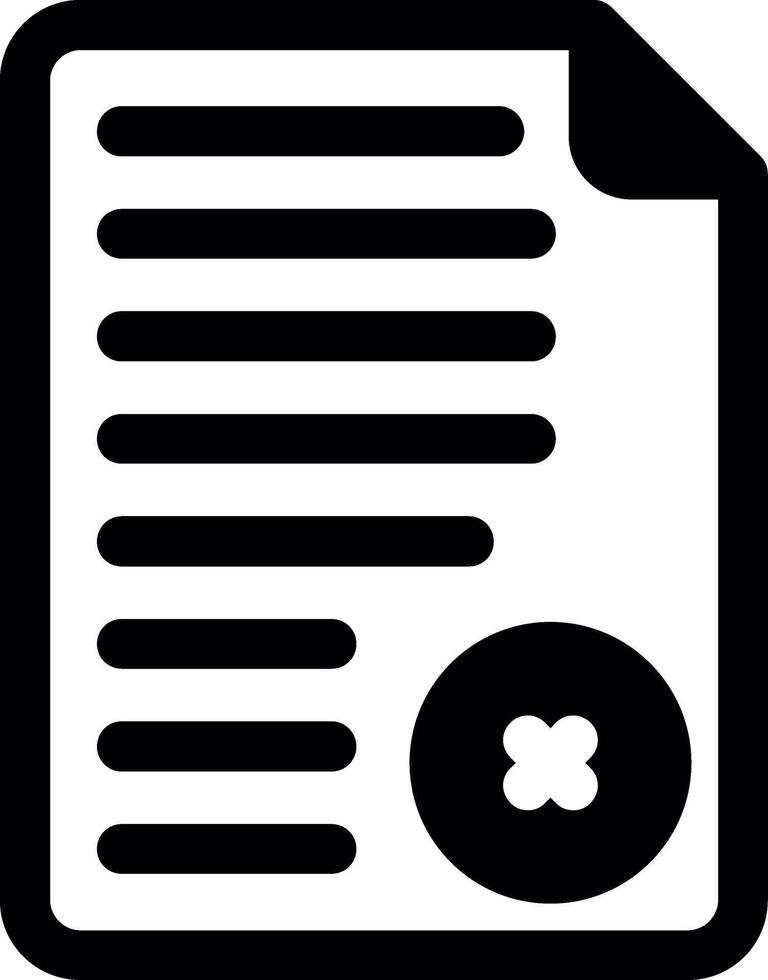 File Glyph Icon vector