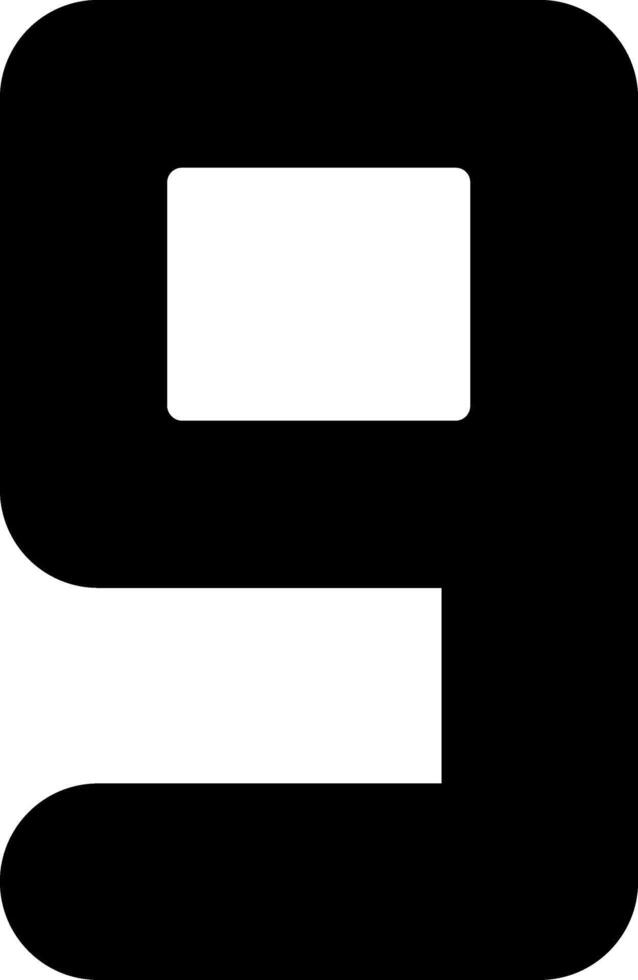 Nine Glyph Icon vector