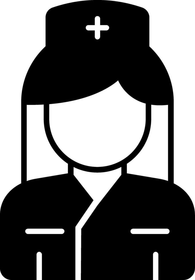 Nurse Glyph Icon vector