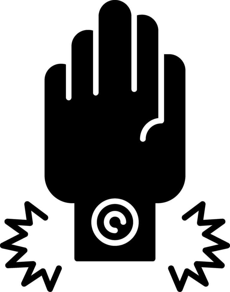 Wrist Injury Glyph Icon vector