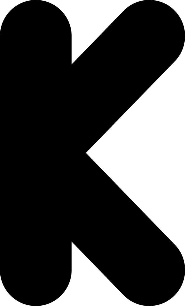 Capital K Icon vector