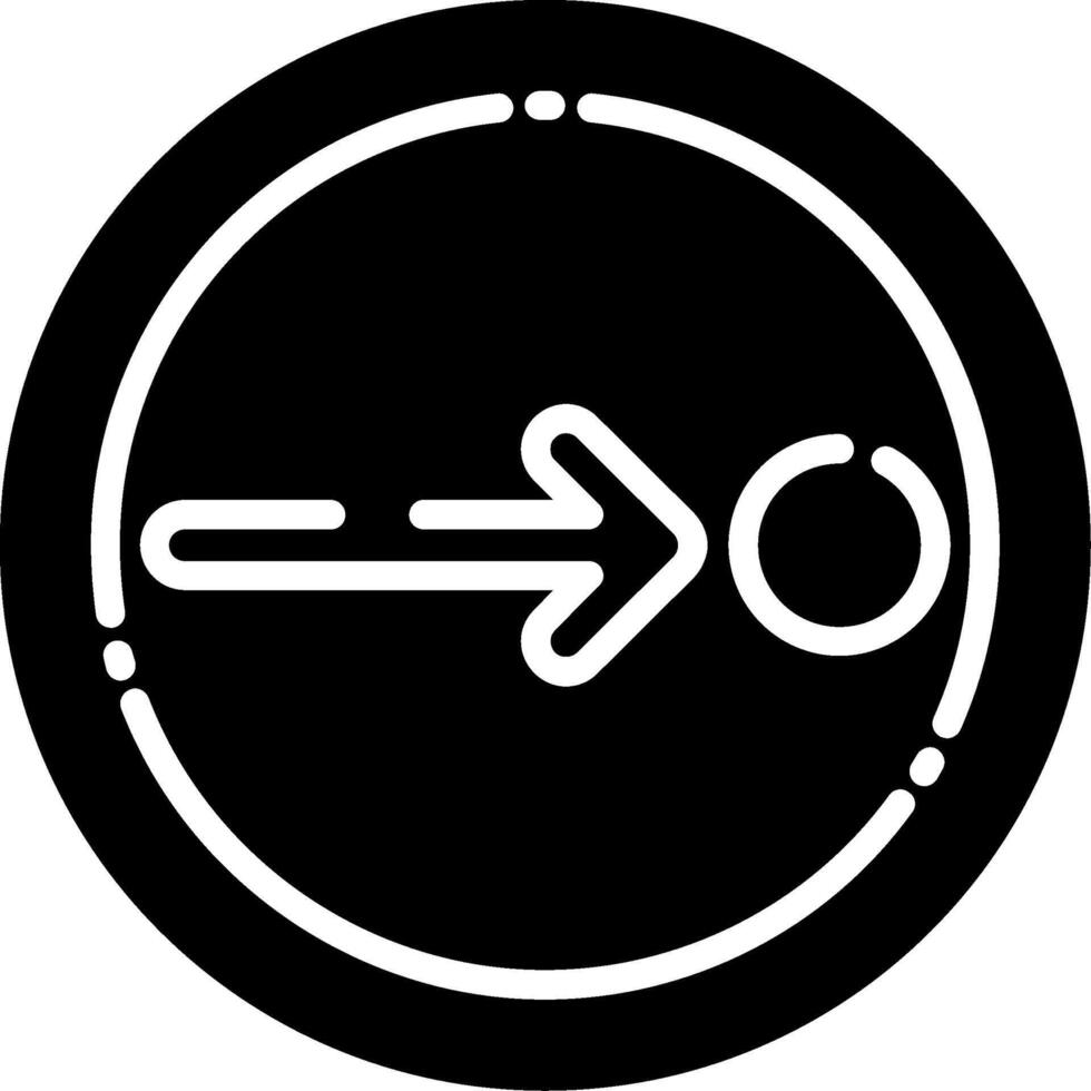 Arrow Pointing Right Glyph Icon vector