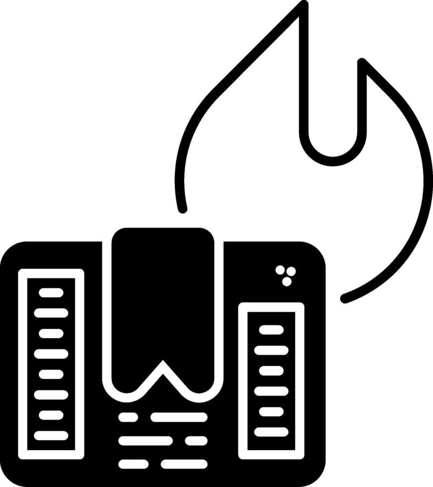 Flammable Glyph Icon vector