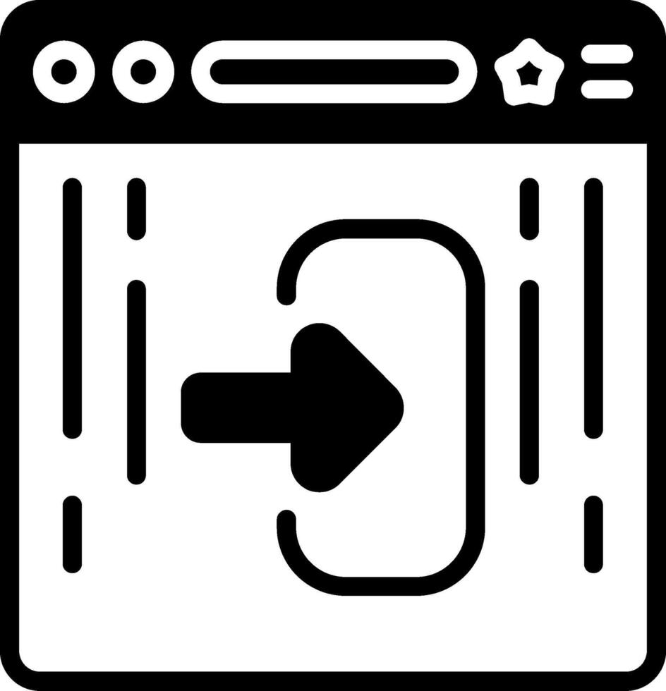 Log In Glyph Icon vector