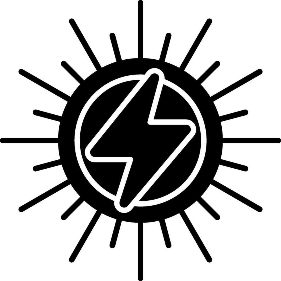 Solar Energy Glyph Icon vector