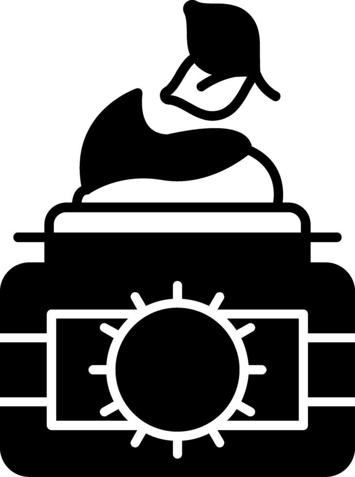 Day Cream Glyph Icon vector