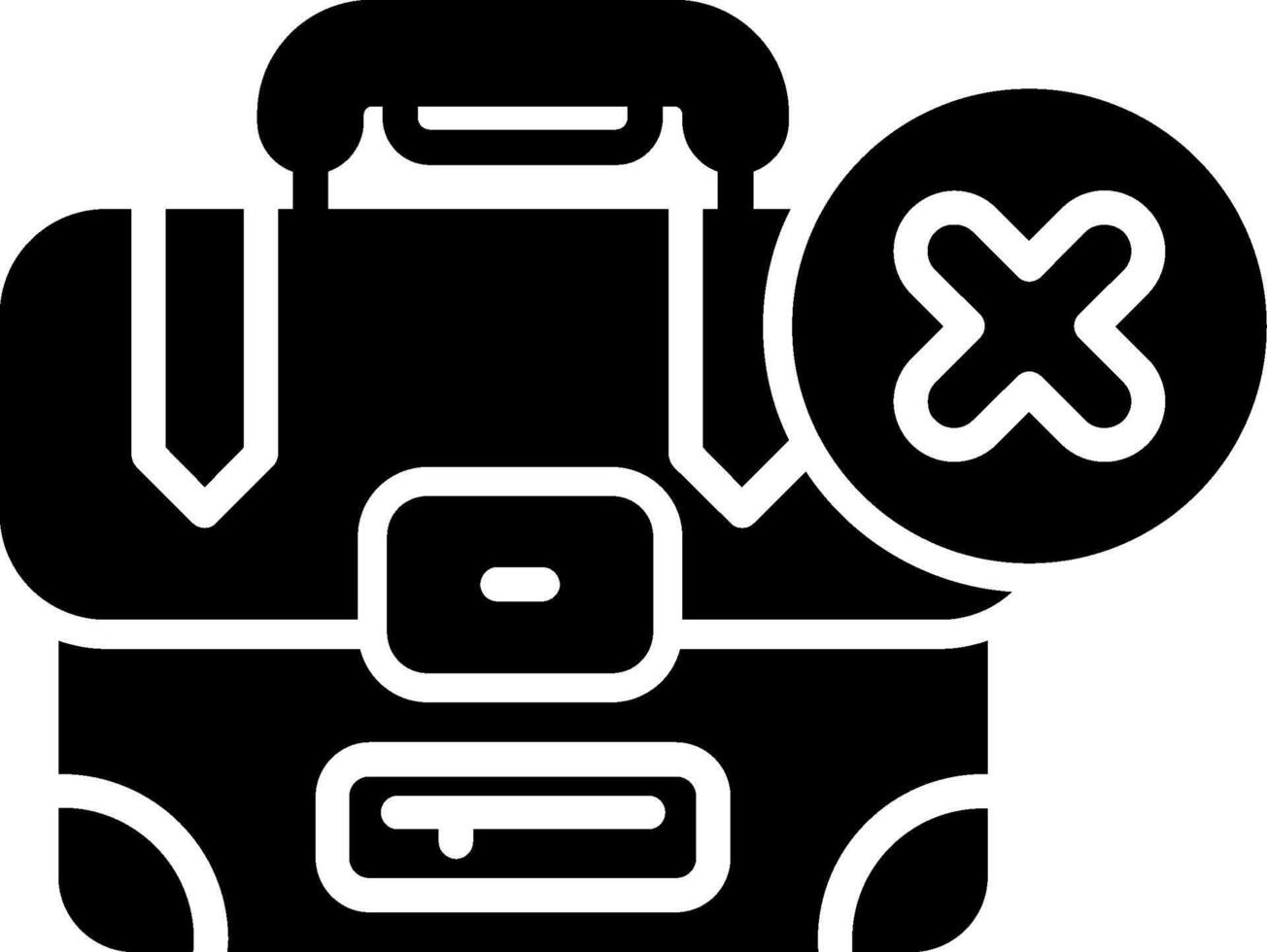 No Travelling Glyph Icon vector