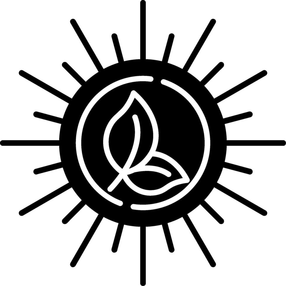 Solar Energy Glyph Icon vector