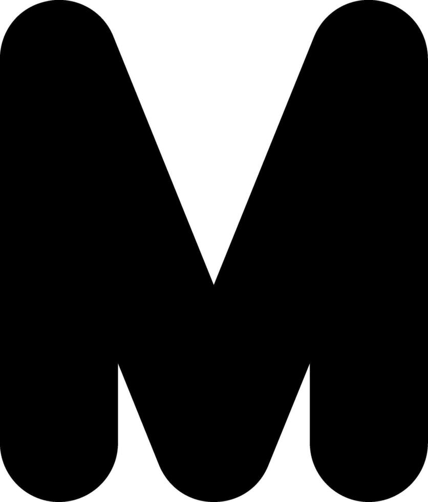 Capital M Icon vector