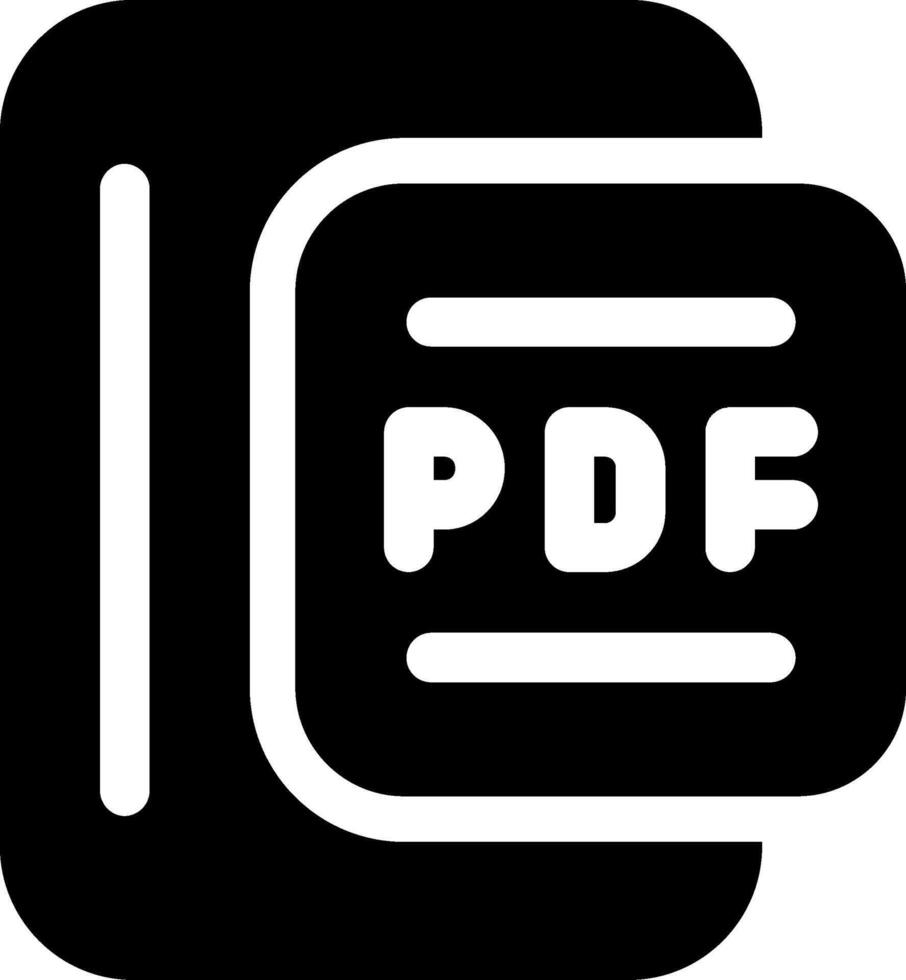 Download Pdf Glyph Icon vector