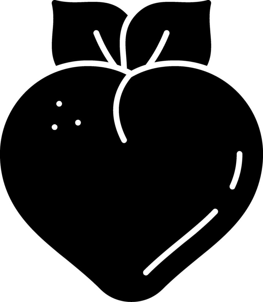 Peach Glyph Icon vector