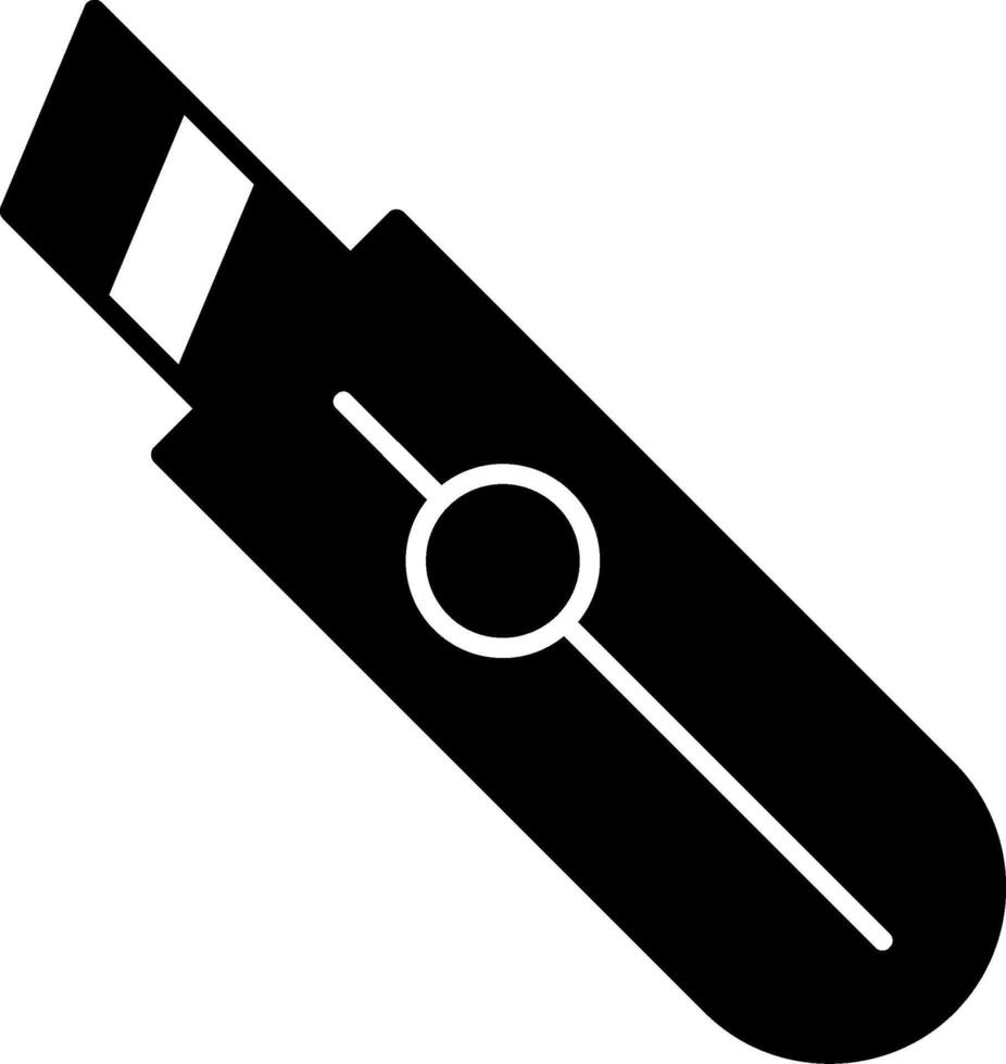 Box Cutter Glyph Icon vector
