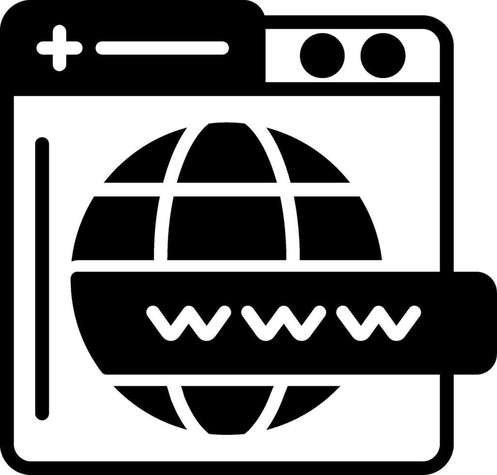 Website Glyph Icon vector