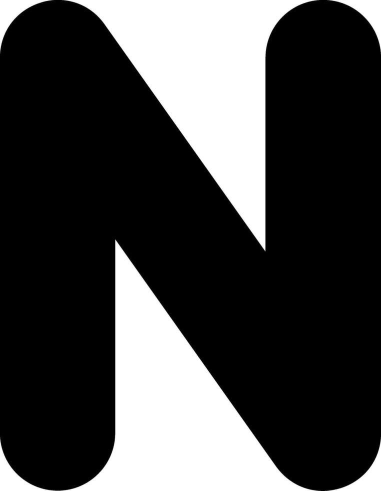 Capital N Icon vector