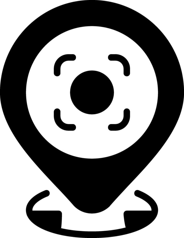 Location Tracking Glyph Icon vector